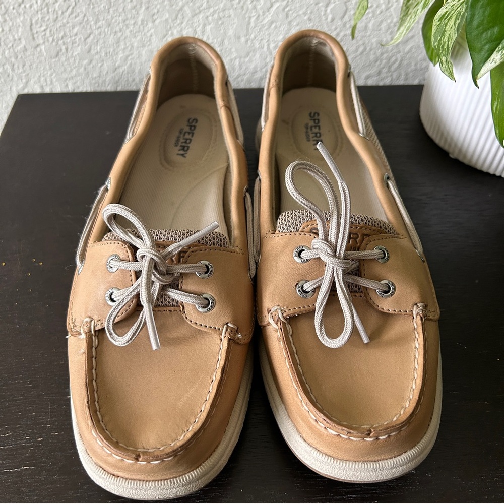 Sperry Light Brown Leather Angelfish Boat Shoes
